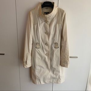 Rudsak Collection Leather/Cotton Cream Trench Coat
